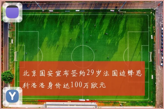 北京国安宣布签约29岁法国边锋恩科洛洛身价达100万欧元